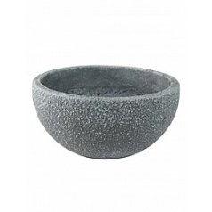 Кашпо Nieuwkoop Sebas (фактура под бетон) bowl grey, серого цвета