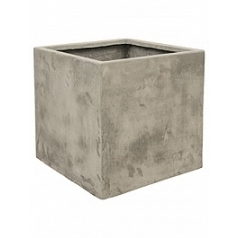 Кашпо Nieuwkoop Static (grc) square high grey, серого цвета