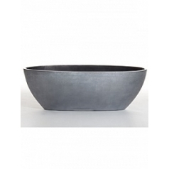 Кашпо Nieuwkoop Mashua oval bowl dark под цвет серебра