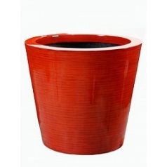 Кашпо Nieuwkoop Krappa round bamboo red, красного цвета