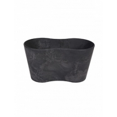 Кашпо Artstone claire pot duo black, чёрного цвета Длина — 26 см