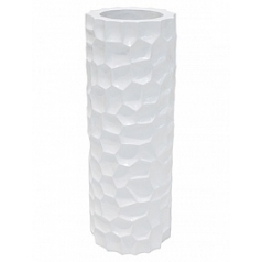 Кашпо Fleur Ami Mosiac column glossy white, белого цвета  Диаметр — 32 см