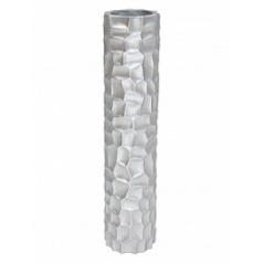 Кашпо Fleur Ami Mosiac column metallic под цвет серебра  Диаметр — 30 см