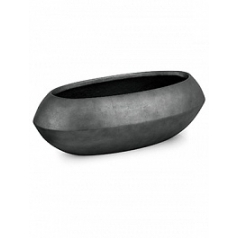Кашпо Fleur Ami Royal table top planter titanium grey, серого цвета Длина — 48 см