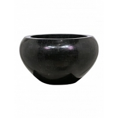 Кашпо Fleur Ami Geo crown black, чёрного цвета polished  Диаметр — 50 см