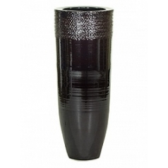 Кашпо Fleur Ami Glaze planter платино-чёрный цвет hammered  Диаметр — 32 см