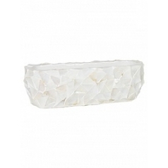Кашпо Fleur Ami Shell table top planter white, белого цвета mother of pearl Длина — 60 см