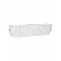 Кашпо Fleur Ami Shell table top planter white, белого цвета mother of pearl Длина — 90 см