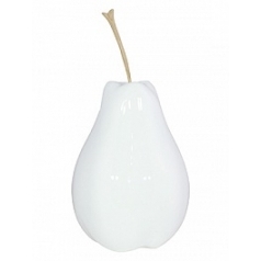Груша декоративная Fleur Ami Pear white, белого цвета  Диаметр — 28 см