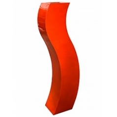 Кашпо Livingreen curvy s3 polished flame red, красного цвета Длина — 35 см