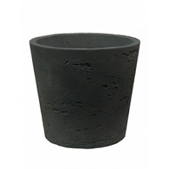 Кашпо Pottery Pots Eco-line mini bucket S размер black, чёрного цвета washed  Диаметр — 14 см