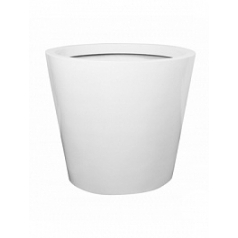 Кашпо Pottery Pots Fiberstone glossy white, белого цвета jumbo cone L размер  Диаметр — 112 см
