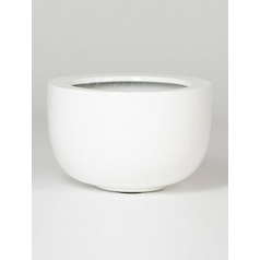 Кашпо Pottery Pots Fiberstone glossy white, белого цвета sunny  Диаметр — 33 см