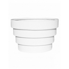 Кашпо Pottery Pots Fiberstone jan des bouvrie glossy white, белого цвета st tropez M размер  Диаметр — 47 см