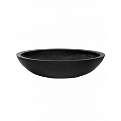 Кашпо Pottery Pots Fiberstone jumbo bowl black, чёрного цвета L размер  Диаметр — 110 см