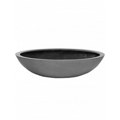 Кашпо Pottery Pots Fiberstone jumbo bowl grey, серого цвета L размер  Диаметр — 110 см