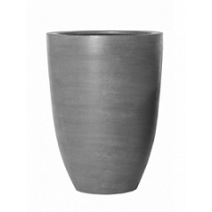 Кашпо Pottery Pots Fiberstone ben grey, серого цвета L размер  Диаметр — 40 см