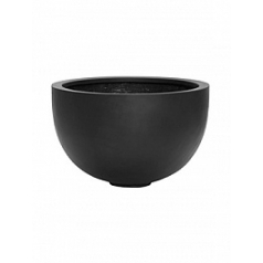 Кашпо Pottery Pots Fiberstone bowl black, чёрного цвета  Диаметр — 45 см