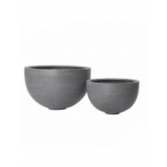 Кашпо Pottery Pots Fiberstone bowl grey, серого цвета  Диаметр — 45 см