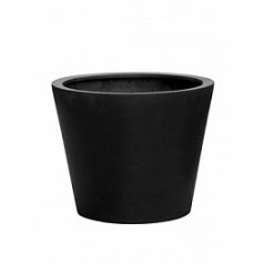 Кашпо Pottery Pots Fiberstone bucket black, чёрного цвета XS размер  Диаметр — 40 см
