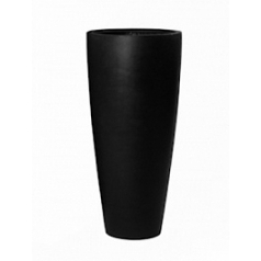 Кашпо Pottery Pots Fiberstone dax black, чёрного цвета L размер  Диаметр — 37 см