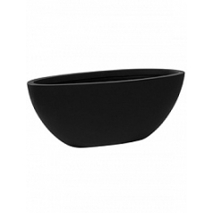 Кашпо Pottery Pots Fiberstone matt black, чёрного цвета dorant S размер Длина — 43 см