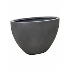 Кашпо Pottery Pots Fiberstone matt grey, серого цвета dorant high L размер Длина — 75 см
