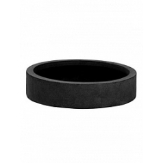 Кашпо Pottery Pots Fiberstone max low S размер black, чёрного цвета  Диаметр — 40 см