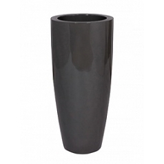 Кашпо Pottery Pots Fiberstone glossy grey, серого цвета dax L размер  Диаметр — 37 см