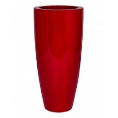 Кашпо Pottery Pots Fiberstone glossy red, красного цвета dax XL размер  Диаметр — 47 см
