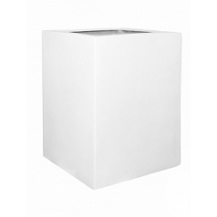 Кашпо Pottery Pots Fiberstone glossy white, белого цвета bouvy XL размер Длина — 50 см