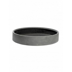 Кашпо Pottery Pots Fiberstone max low XL размер grey, серого цвета  Диаметр — 80 см