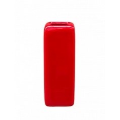 Кашпо Pottery Pots Fiberstone mini glossy red, красного цвета bouvy Длина — 15 см