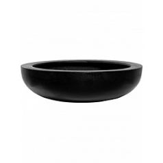 Кашпо Pottery Pots Fiberstone monique black, чёрного цвета L размер  Диаметр — 43 см