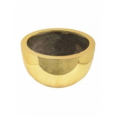 Кашпо Pottery Pots Fiberstone platinum glossy gold, под цвет золота bowl  Диаметр — 60 см