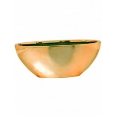 Кашпо Pottery Pots Fiberstone platinum glossy gold, под цвет золота dorant S размер Длина — 43 см