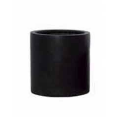 Кашпо Pottery Pots Fiberstone puk black, чёрного цвета L размер  Диаметр — 25 см