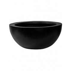 Кашпо Pottery Pots Fiberstone vic bowl black, чёрного цвета L размер  Диаметр — 60 см