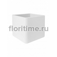Кашпо Elho Pure® soft brick wheels 40 white, белого цвета длина - 39 см высота - 39 см