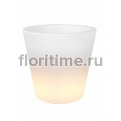 Светящееся Кашпо Elho Pure® straight led light transparent диаметр - 45 см высота - 63 см