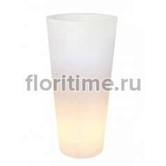 Светящееся Кашпо Elho Pure® straight round high led light transparent диаметр - 50 см высота - 103 см