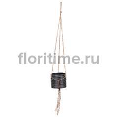 Кашпо Capi nature hanging vase cylinder i loop black