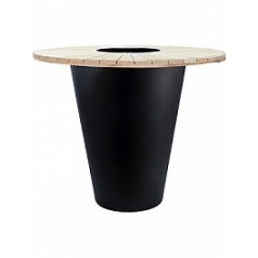 Кашпо Otium olla table herba black, чёрного цвета диаметр - 131 см высота - 102 см
