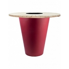 Кашпо Otium olla table herba red, красного цвета диаметр - 131 см высота - 102 см