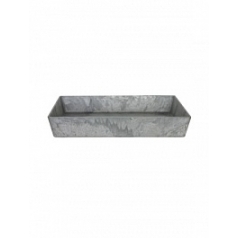 Поддон Artstone ella saucer square grey, серого цвета длина - 26 см высота - 4 см