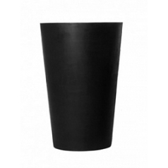 Кашпо Pottery Pots Fiberstone belle black, чёрного цвета L размер диаметр - 60 см высота - 90 см
