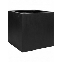 Кашпо Pottery Pots Fiberstone block black, чёрного цвета M размер длина - 40 см высота - 40 см