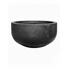 Кашпо Pottery Pots Fiberstone city bowl black, чёрного цвета L размер диаметр - 128 см высота - 68 см