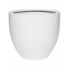 Кашпо Pottery Pots Fiberstone glossy white, белого цвета jesslyn S размер диаметр - 50 см высота - 44 см