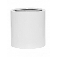 Кашпо Pottery Pots Fiberstone glossy white, белого цвета max S размер диаметр - 30 см высота - 30 см
